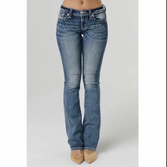 Miss Me Light Blue Flare Jeans - Picture 5 of 5